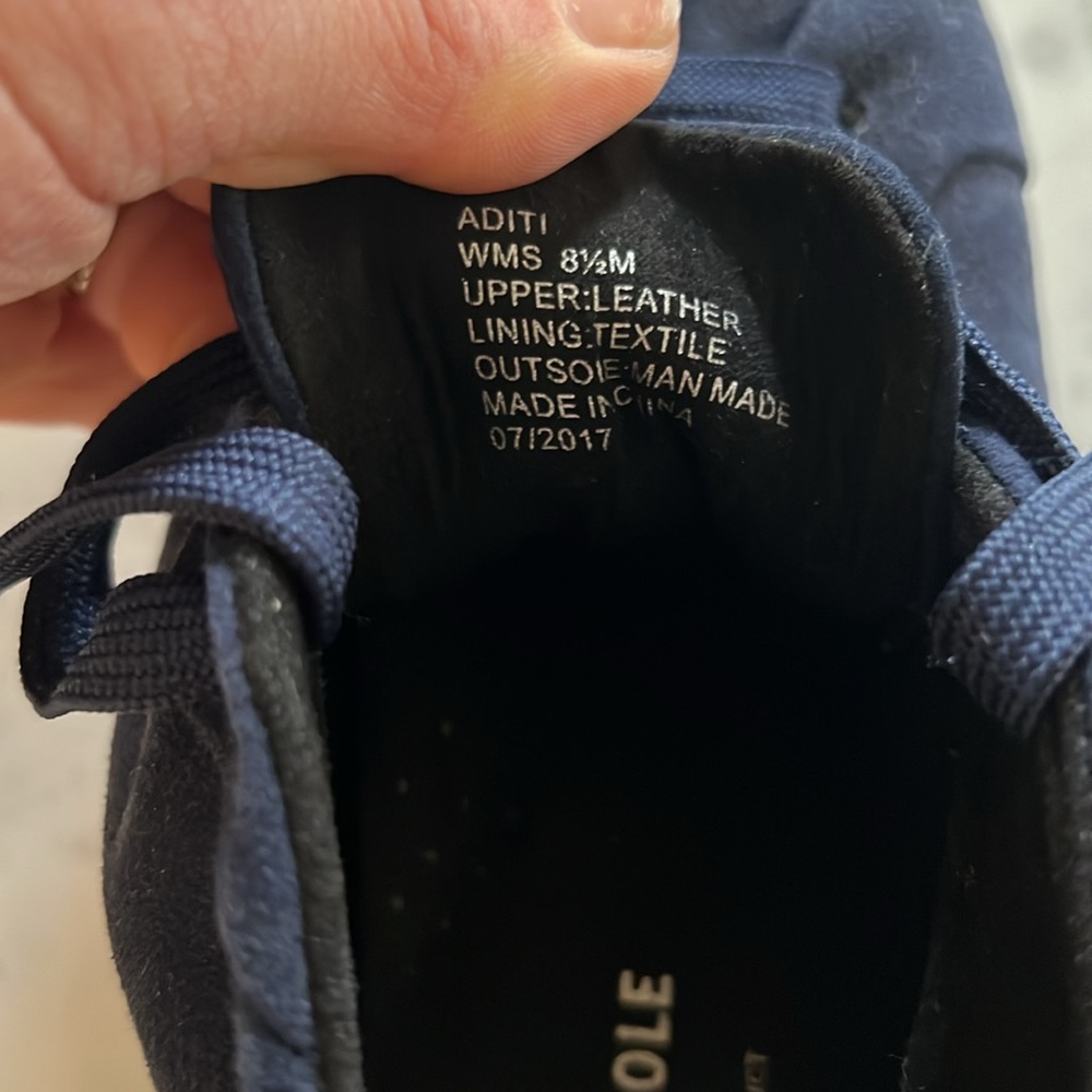 Kenneth Cole Aditi Blue Suede High Top Platform Sneaker Women Size 8.5 - Picture 10 of 10